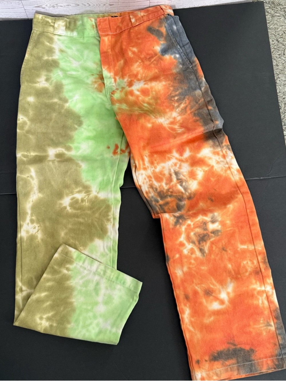 Hippie Boho Dickies Pants 32x32 Woman’s Tie Dye Straight Leg Custom festival